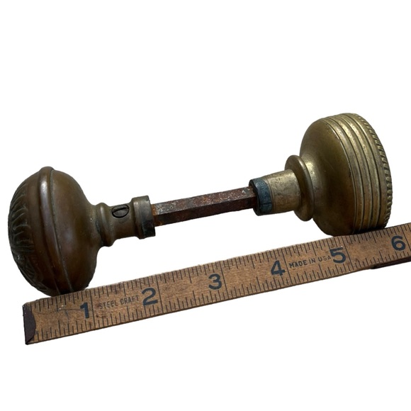 Antique Brass Doorknob Architectural Salvage Restoration Material - Picture 7 of 7